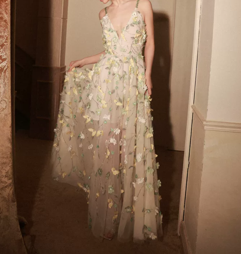 Robe de bal de princesse bustier à volants en satin long, robe de soirée C8117