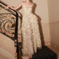 Robe de bal de princesse bustier à volants en satin long, robe de soirée C8117