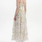 Robe de bal de princesse bustier à volants en satin long, robe de soirée C8117