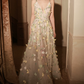 Robe de bal de princesse bustier à volants en satin long, robe de soirée C8117