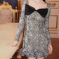 Mini robe de soirée en satin, sans bretelles, sans manches, ligne a, simple, C899