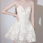 Mini robe de soirée en satin, sans bretelles, sans manches, ligne a, simple, C899