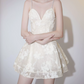 Mini robe de soirée en satin, sans bretelles, sans manches, ligne a, simple, C899