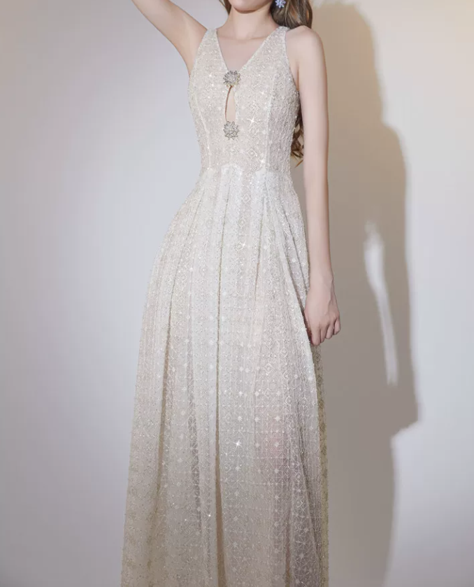 Robe de bal de princesse bustier à volants en satin long, robe de soirée C8117