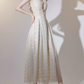 Robe de bal de princesse bustier à volants en satin long, robe de soirée C8117