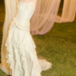 Robe de bal de princesse bustier à volants en satin long, robe de soirée C8117