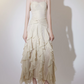 Robe de bal de princesse bustier à volants en satin long, robe de soirée C8117