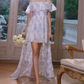 Mini robe de soirée en satin, sans bretelles, sans manches, ligne a, simple, C899