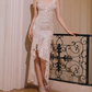 Robe de bal de princesse bustier à volants en satin long, robe de soirée C8117
