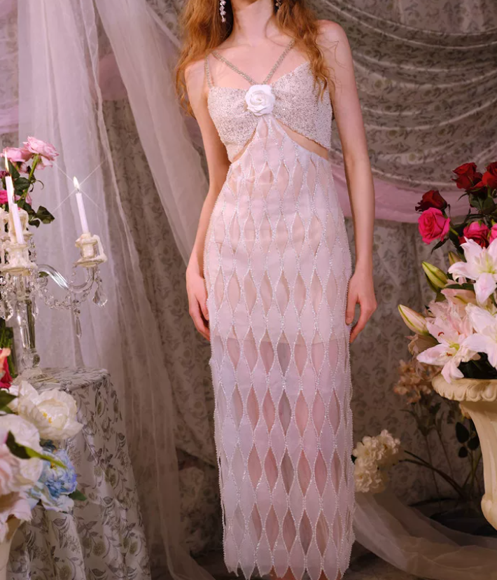 Robe de bal de princesse bustier à volants en satin long, robe de soirée C8117