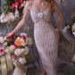 Robe de bal de princesse bustier à volants en satin long, robe de soirée C8117