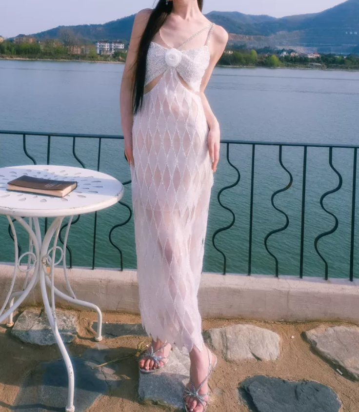 Robe de bal de princesse bustier à volants en satin long, robe de soirée C8117