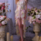 Vibrant Spaghetti Straps Beaded Prom Dress Ruffles Sheath Slit Evening Dress C9152