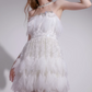 Chic Halter Neck White Homecoming Dress Feather Beaded A-Line Party Dress C9157