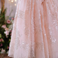 Sweet Spaghetti Straps Pink Homecoming Dress Sequins A-Line Party Dress C9162