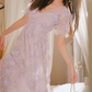 Charming V Neck Purple Prom Dress Sequins Floral A-Line Evening Dress C9164