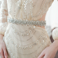 Retro V Neck Beige Homecoming Dress Long Sleeve Beaded Bodycon Party Dress C9166