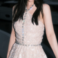 Sparkly Halter Neck Beaded Homecoming Dress Beige Sequins A-Line Party Dress C9167
