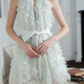 Trendy Halter Neck Appliques Homecoming Dress Sequins A-Line Party Dress C9168