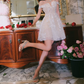 Alluring Illusion Neck Beige Homecoming Dress Sequins A-Line Party Dress C9172