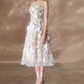 Robe de bal de princesse bustier à volants en satin long, robe de soirée C8117