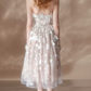 Robe de bal de princesse bustier à volants en satin long, robe de soirée C8117