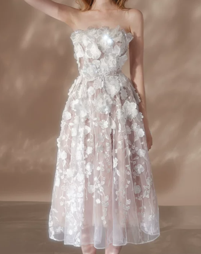 Robe de bal de princesse bustier à volants en satin long, robe de soirée C8117