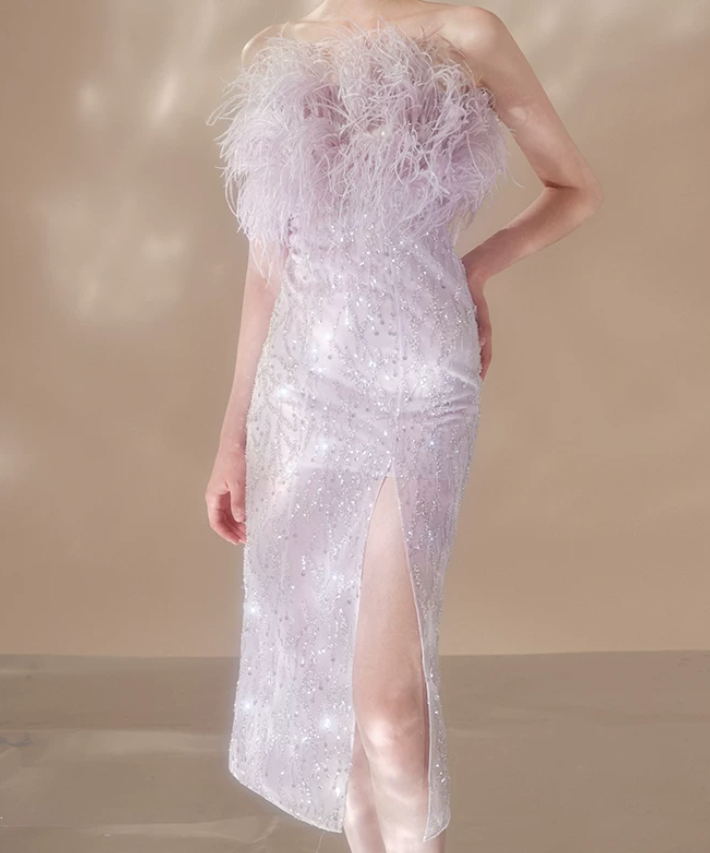 Robe de bal de princesse bustier à volants en satin long, robe de soirée C8117