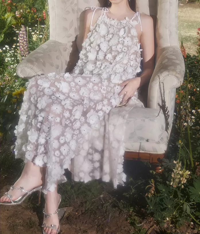 Robe de bal de princesse bustier à volants en satin long, robe de soirée C8117