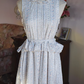 Chic Jewel Neck Pastel Blue Prom Dress Floral Ruffles A-Line Evening Dress C9191