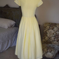 Cute Jewel Neck Yellow Homecoming Dress Short Sleeve A-Line Party Dress C9193