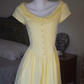 Cute Jewel Neck Yellow Homecoming Dress Short Sleeve A-Line Party Dress C9193