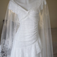Unique V Neck Wedding Dresses Tiered Lace A-Line Bridal Dress C9194