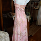 Attractive Spaghetti Straps Pink Prom Dress Jacquard Sheath Evening Dress C9195