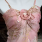 Attractive Spaghetti Straps Pink Prom Dress Jacquard Sheath Evening Dress C9195