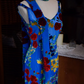 Charming Spaghetti Straps Blue Prom Dress Floral Mermaid Evening Dress C9198
