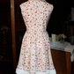 Vintage Lapel Collar Pink Homecoming Dress Floral Bow A-Line Party Dress C9201