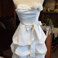 Mini robe de soirée en satin, sans bretelles, sans manches, ligne a, simple, C899