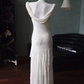Superbe robe de mariée sirène bustier en satin et tulle, longue et en dentelle, C4563
