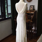 Superbe robe de mariée sirène bustier en satin et tulle, longue et en dentelle, C4563
