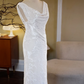 Superbe robe de mariée sirène bustier en satin et tulle, longue et en dentelle, C4563