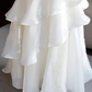 Robe de bal de princesse bustier à volants en satin long, robe de soirée C8117