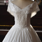 Ornate Off-Shoulder Wedding Dresses Lace A-Line Bridal Dress C9209