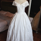 Ornate Off-Shoulder Wedding Dresses Lace A-Line Bridal Dress C9209