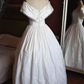 Ornate Off-Shoulder Wedding Dresses Lace A-Line Bridal Dress C9209