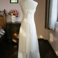 Glam Spaghetti Straps White Prom Dress Ruffles Chiffon Mermaid Evening Dress C9215