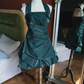 Sleek Halter Neck Homecoming Dress Satin Ruched A-Line Party Dress C9217