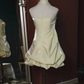 Sleek Halter Neck Homecoming Dress Satin Ruched A-Line Party Dress C9217