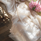 Unique Spaghetti Straps White Prom Dress Polka Dots Ruffles Mermaid Evening Dress C9220