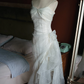 Unique Spaghetti Straps White Prom Dress Polka Dots Ruffles Mermaid Evening Dress C9220